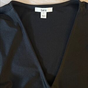 Bar III Elegant Black Deep V-Neck Blouse